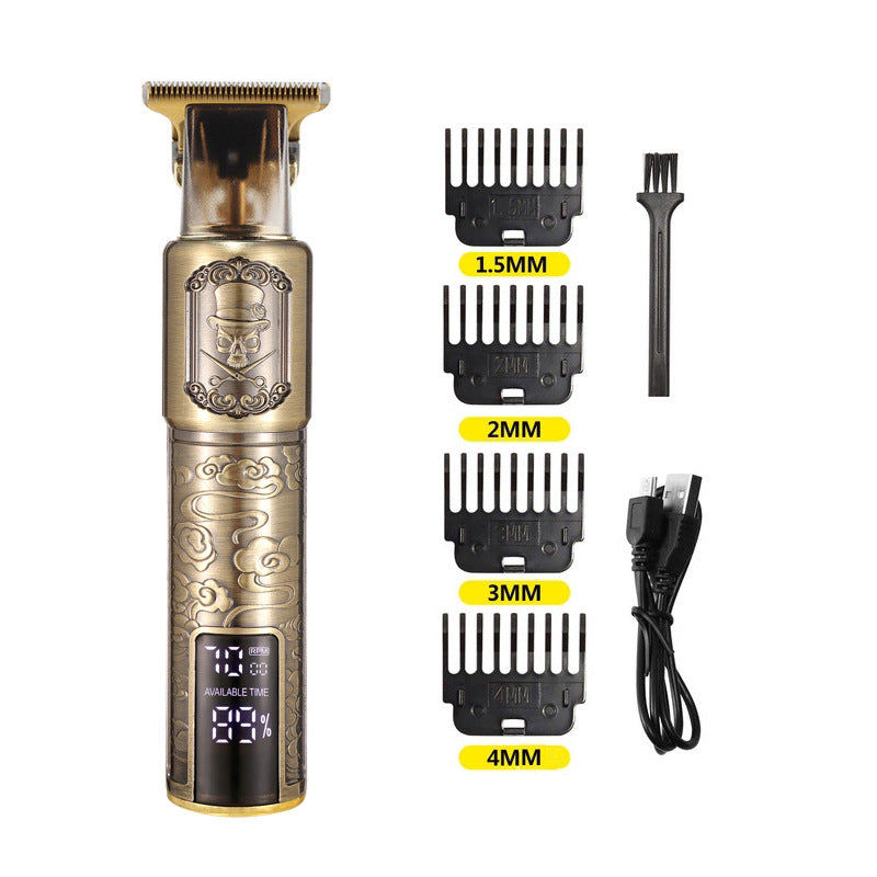 Digital Display Electric Stainless Steel Hair Clipper