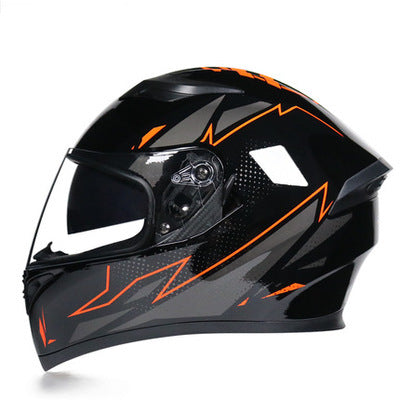 Motorcycle Helmet Anti-fog Dual Lens Full Face Helmet Cool Street Car Bluetooth Protective Helmet