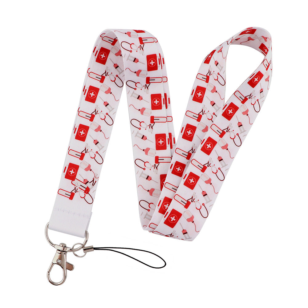 Cute Doctor Cartoon Mobile Phone Lanyard