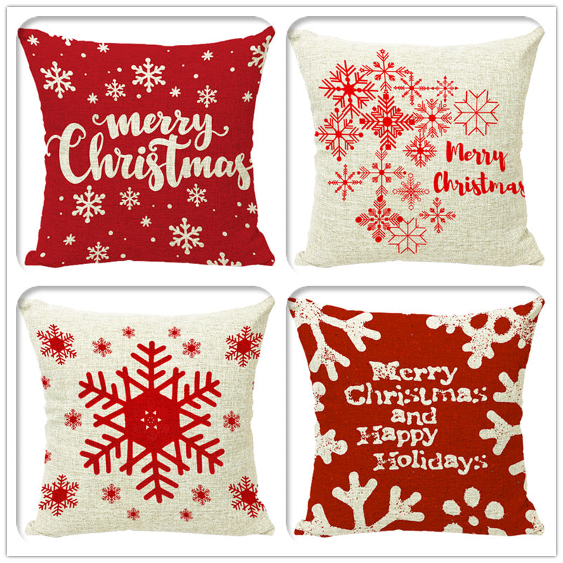 Christmas Fashion Minimalist Print Sofa Pillow Cover