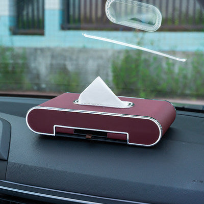 Mobile Phone Holder Tissue Box Car With High-end Pumping Paper Box