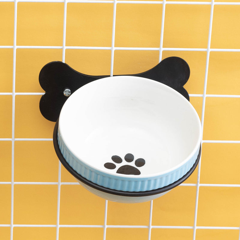 Hanging Ceramic Pet Bowl Slanted Anti-Overturning
