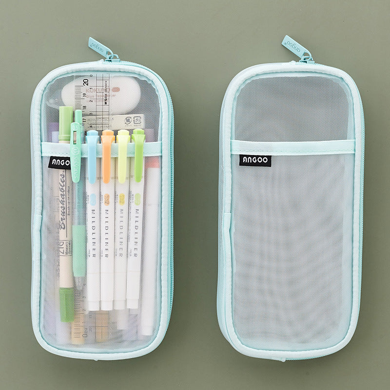 Exam Transparent Solid Color Stationery Storage Bag