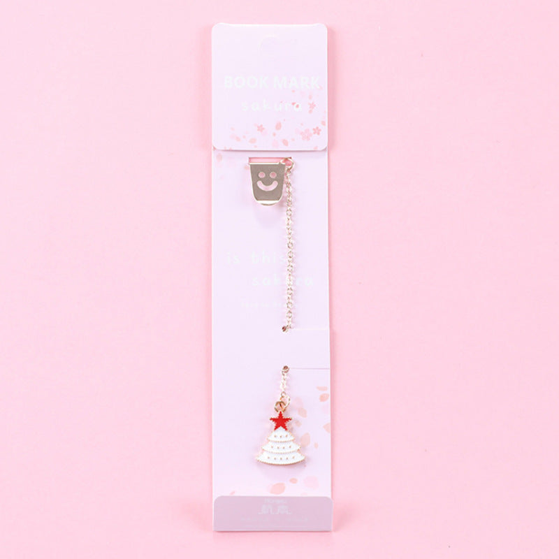 Creative Cute Christmas Style Pendant Bookmark