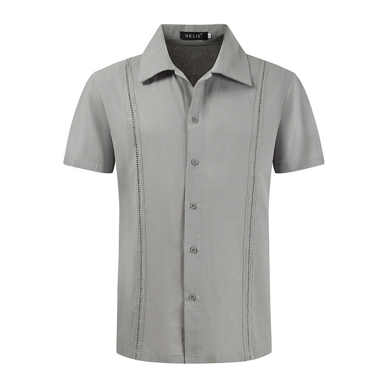 Men's Linen Shirt Casual Short Sleeved