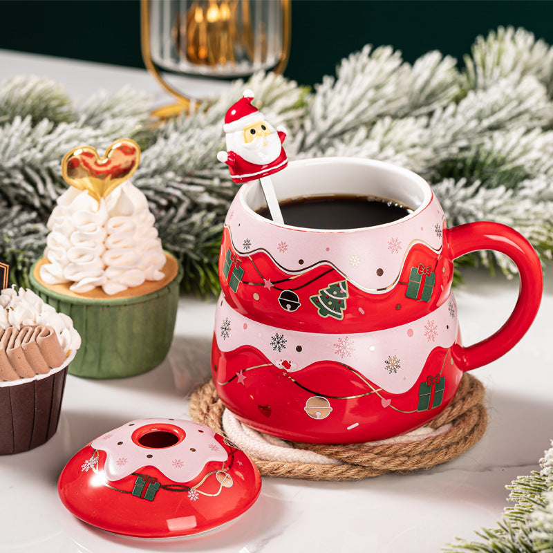 Christmas Mug Ceramic Ideas Gift With Lid