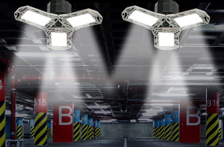 Illumination Bulb Lamp Led Three-leaf Four-leaf Lamp Can Be Folded And Deformed