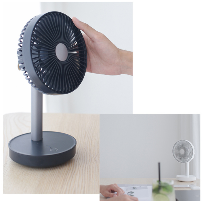 New Office Desk Top Shaking Head Mini Fan Factory 4000mAh Large Capacity Bedroom Silent Usb Fan