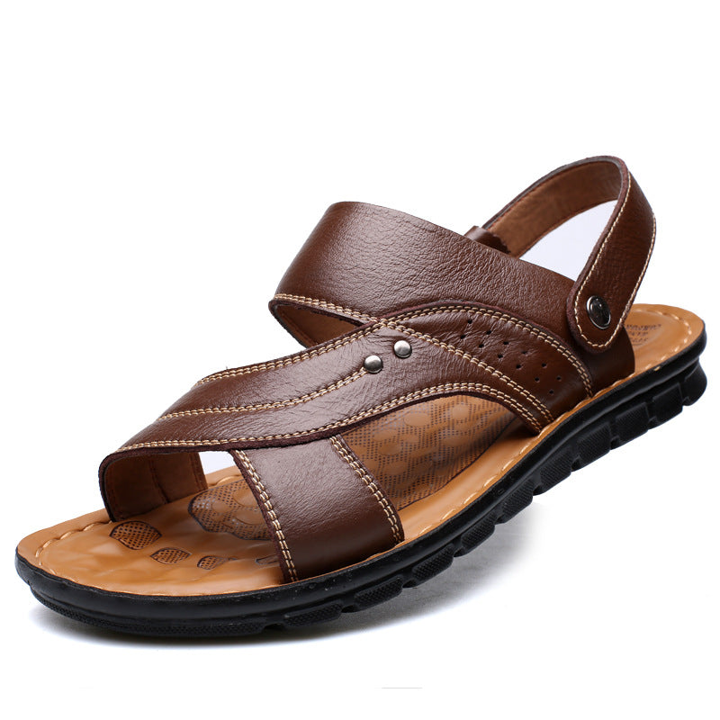 Men Sandals Summer Beach Shoes Adjustable Back Strap Design Slippers Slides