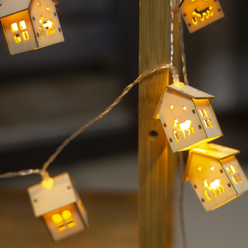 New House Shape LED String Lights Christmas Decoration