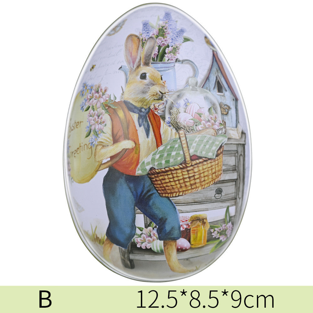 New Easter Decorative Tinplate Egg Creative Tin Box