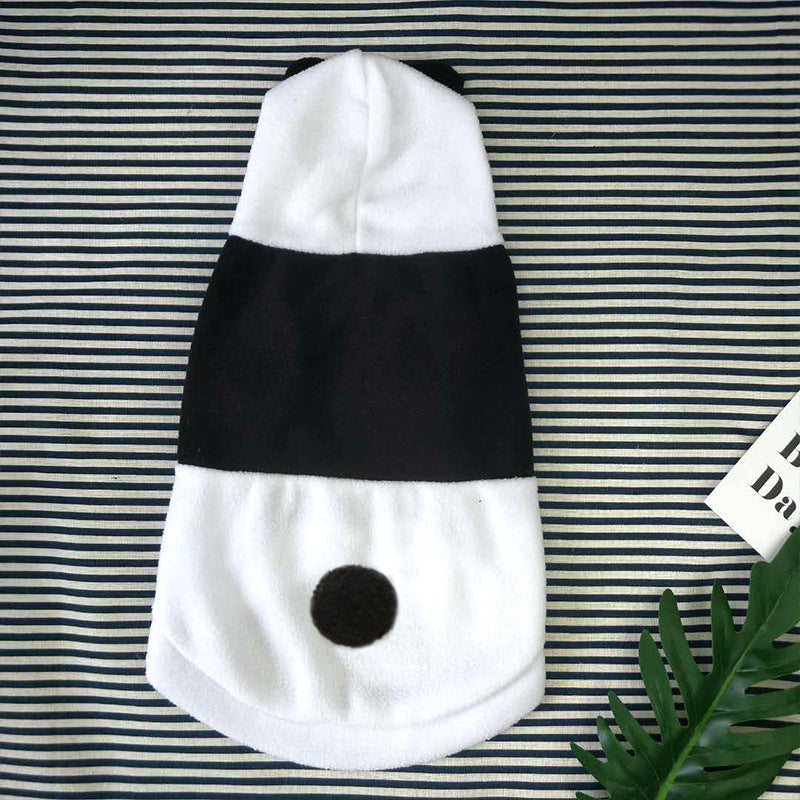 Black And White Panda Make-up Dress Autumn And Winter Dog Clothes