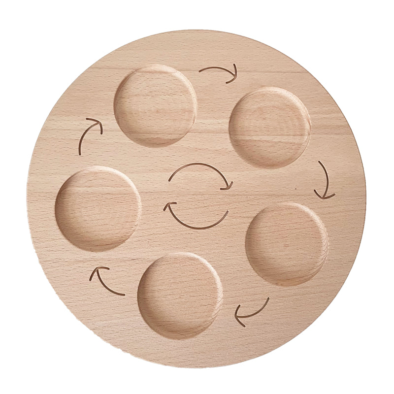 Montessori Growth Cycle Board Cycle Deduction Teaching Aids Tray Wooden