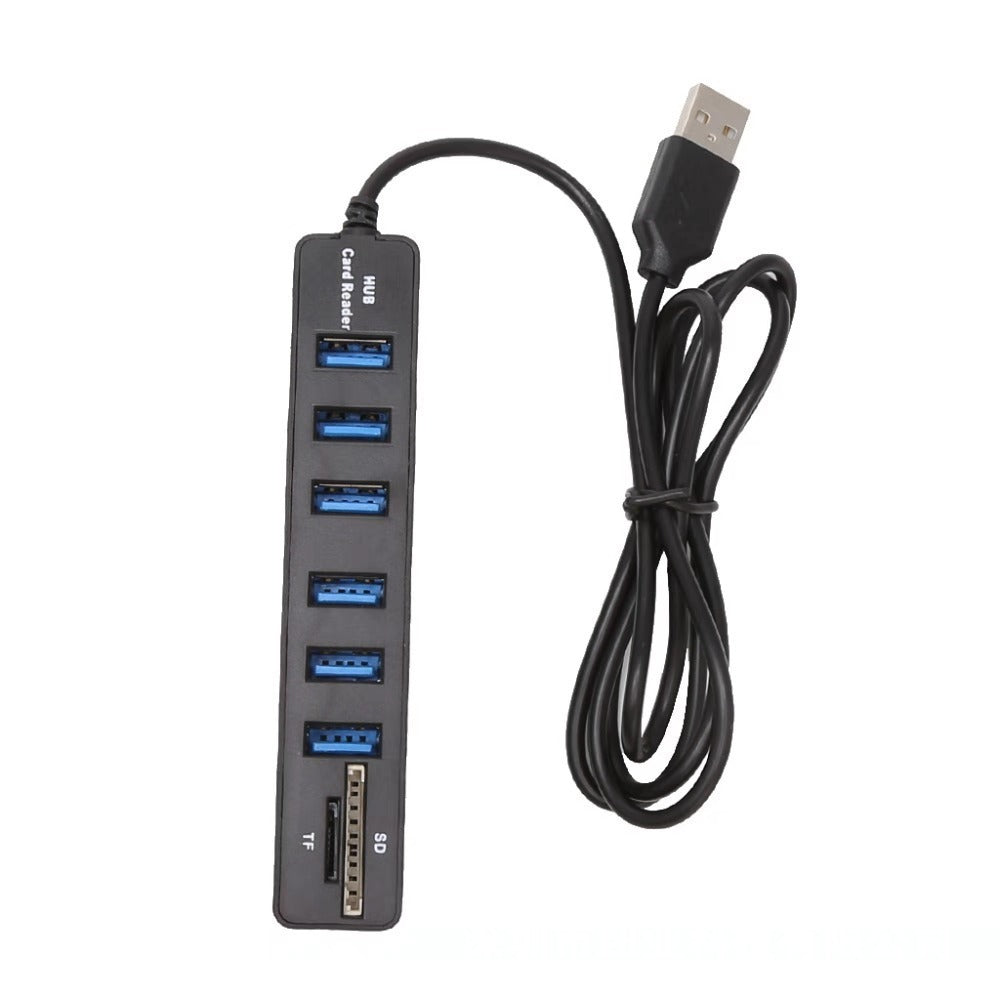 USB Deconcentrator 20 HUB 2 In 1 Card Reader SDTF 6USB 2 Extender HUB Card Reader