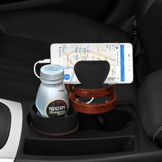 Car Storage With Multifunctional Rotating Water Cup Holder