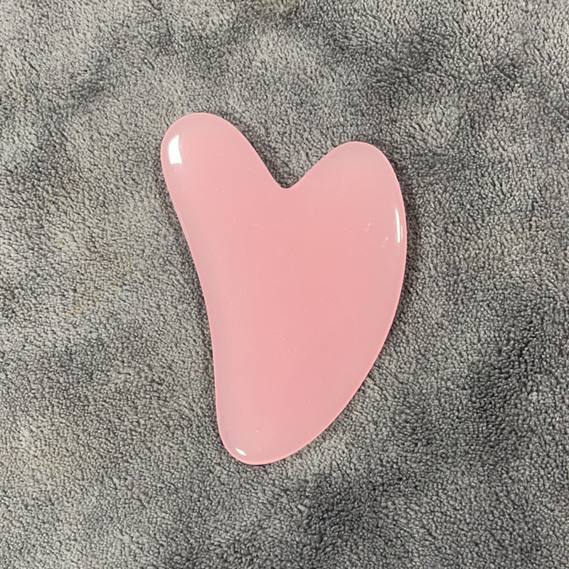 Resin Beeswax Heart-shaped Gu Sha Facial Scraping Sheet For