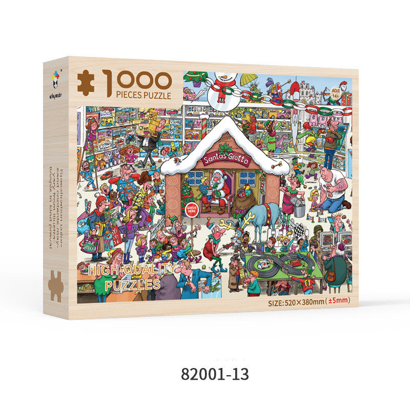 Wooden Adult 1000 Pieces Of Special-Shaped Puzzle Christmas Personalized Custom Educational Toys