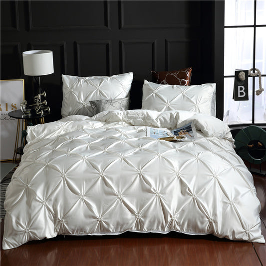 Washed Ice Silk Quilt Cover Three-piece