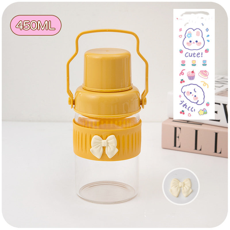 Niche Portable Children's Cute Glass Water Cup