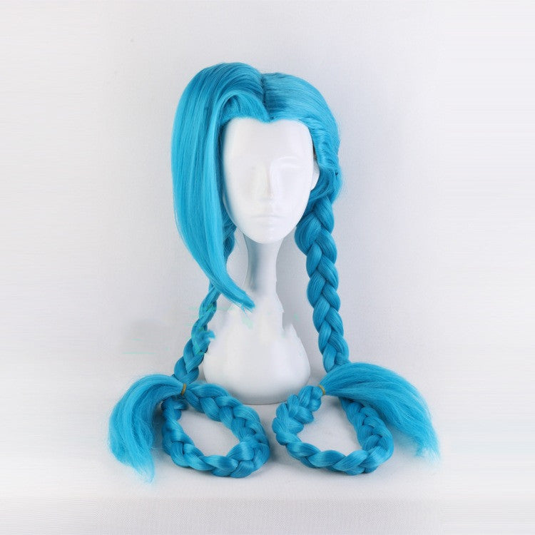 European And American Long Hair Double Ponytail Braid Wig