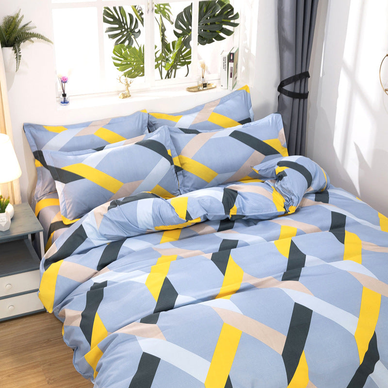 Candy Bedding Four Piece Home Textile Washed Cotton