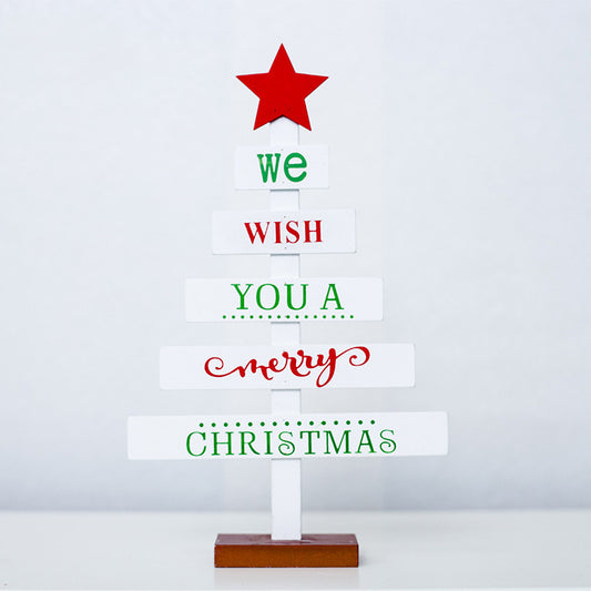 Creative Painted Letter Christmas Tree Ornaments