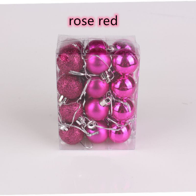 Plastic Christmas Ball Glossy Matt Powder Ball Mix