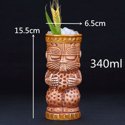 Personalized Hawaiian Ceramic Cocktail Glass