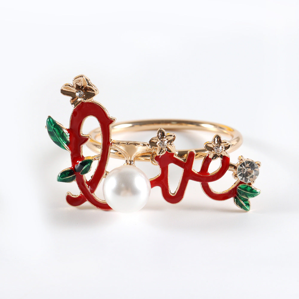 Elk Flower Christmas Tree Napkin Rings Bells