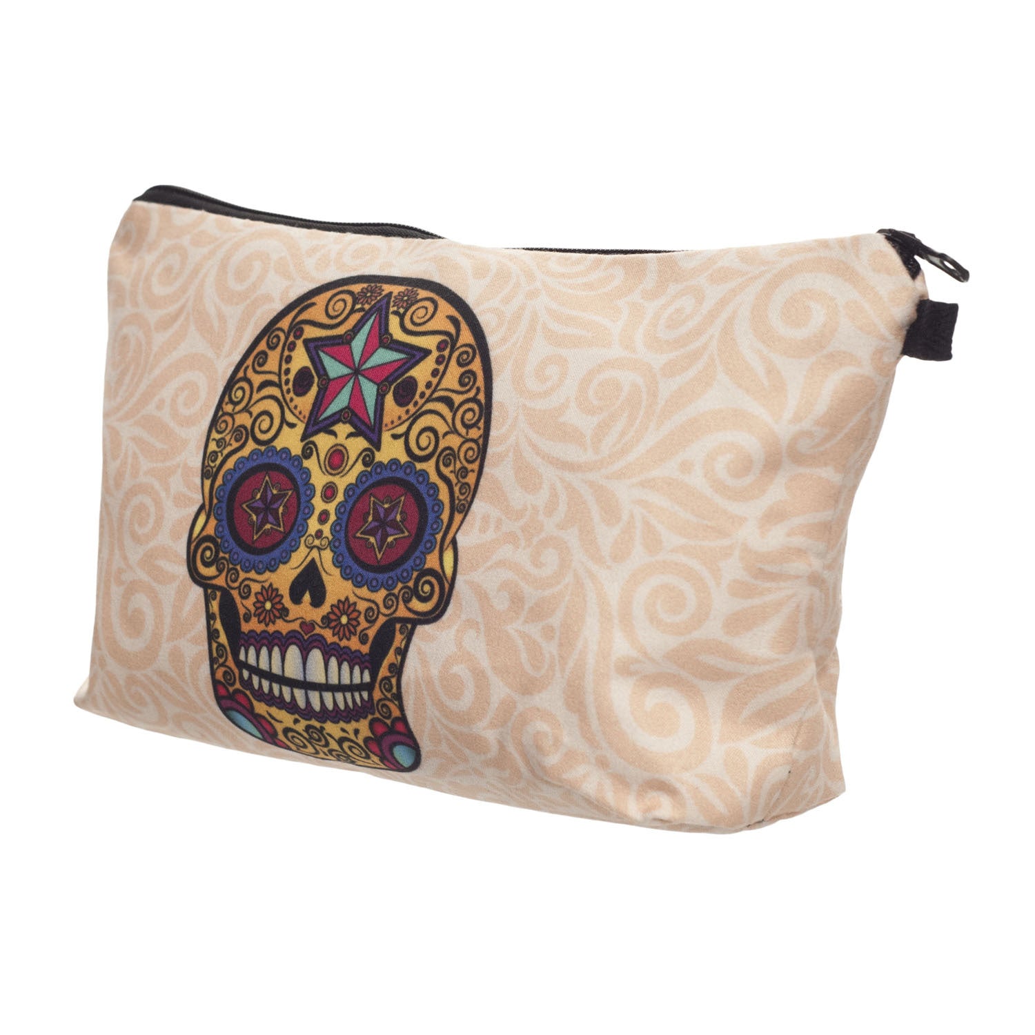 Storage Cosmetic Bag Digital Print Skull Skull Toiletry Bag