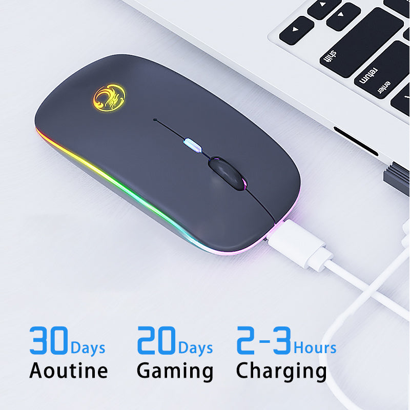 Luminous Charging Bluetooth Dual-mode Wireless Silent Mouse Desktop Notebook