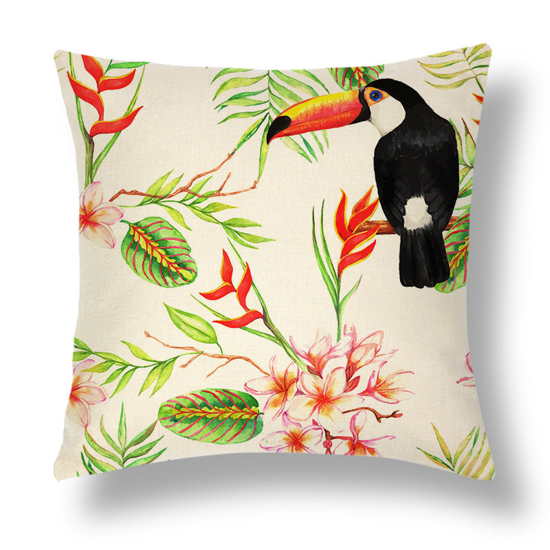 Tropical Series Linen Throw Pillow Case Cushion Cover