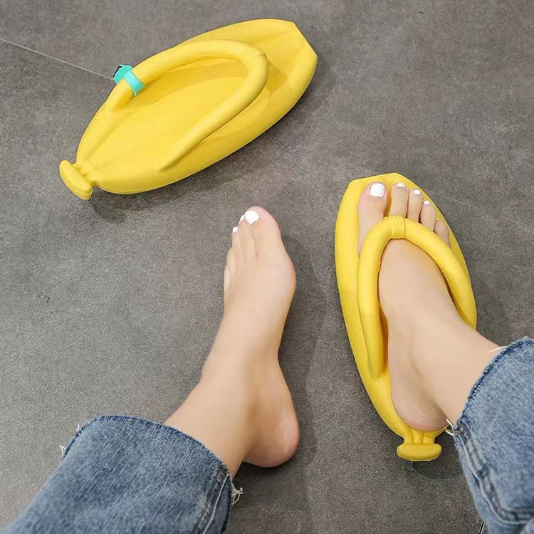 Cute Banana Shoes Soft Flip Flops Slippers Summer Beach Shoes