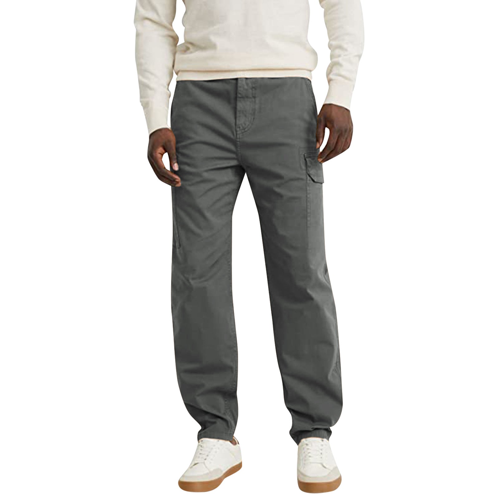 Casual Trousers With Pocket Straight Loose Cargo Pants For Men