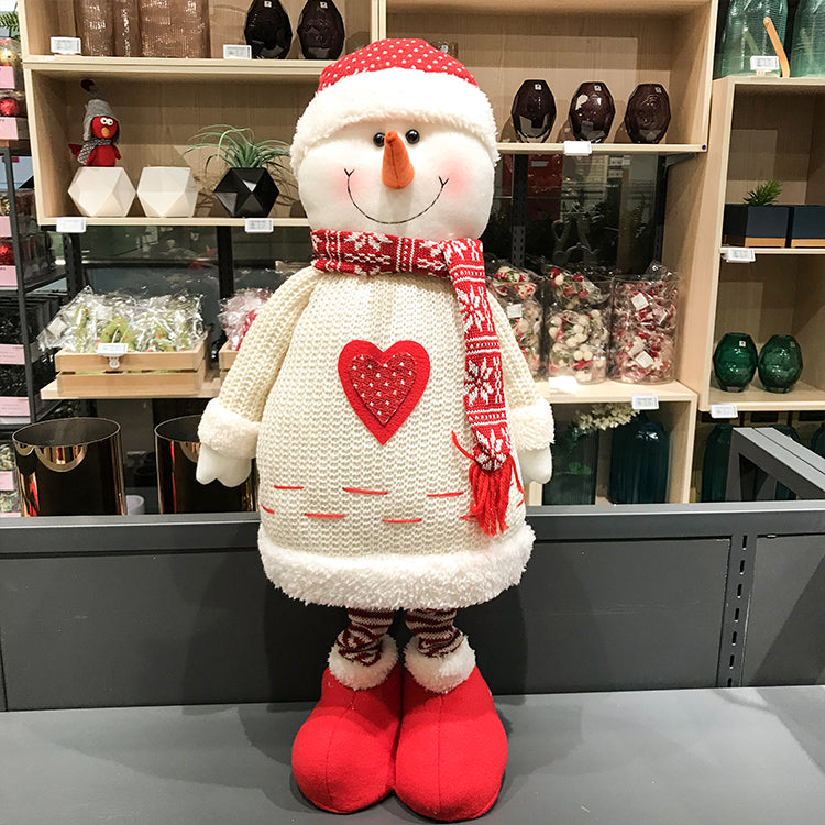 Retractable Santa Snowman Doll For Home