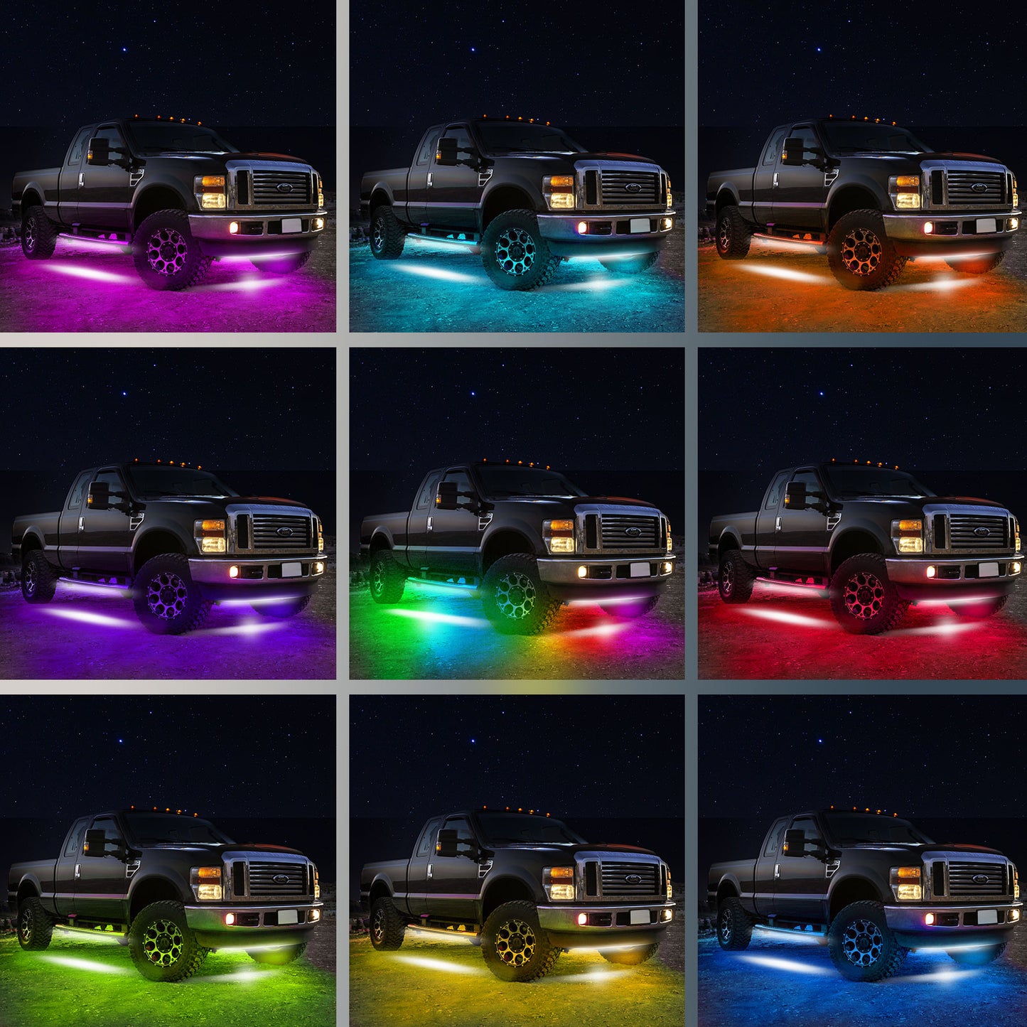 Remote Control Flow Color RGB Car Bottom Light Bottom System Neon Car LED Light Bar