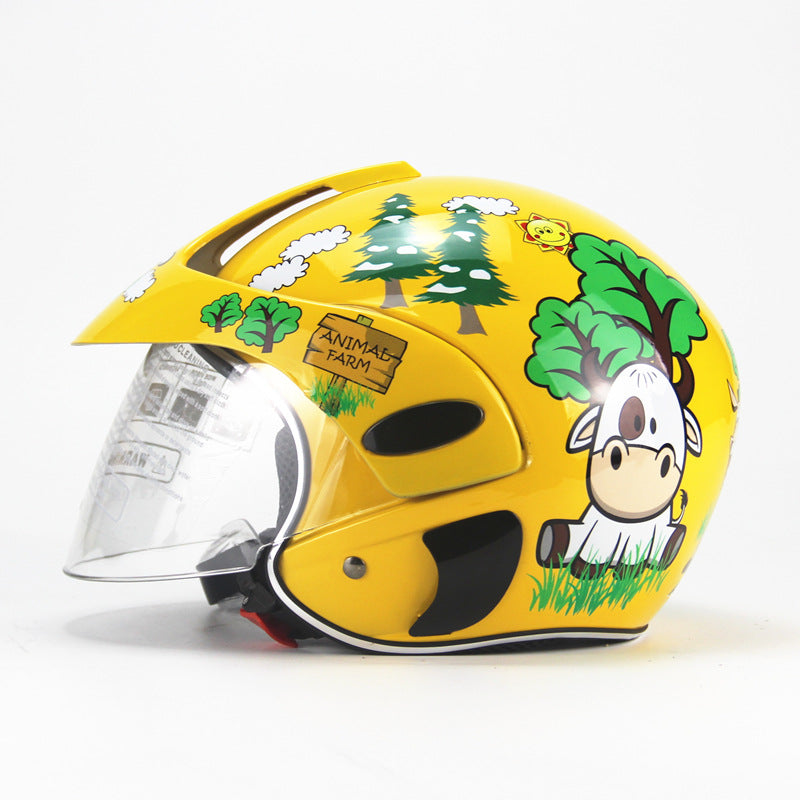 Kid Helmet Cartoon Cute Four Seasons