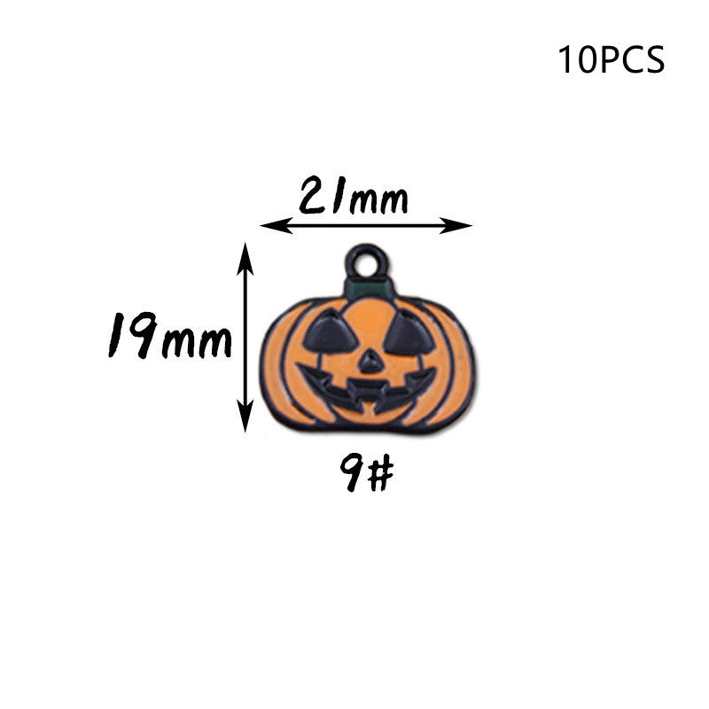 Halloween Ghost Pumpkin Head Shaped Alloy Drip Earrings Pendant