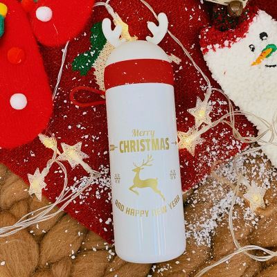 Christmas Vacuum Cup Water Cup Elk Christmas Eve Gift