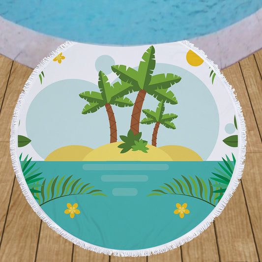 Summer Style Round Microfiber Beach Towel