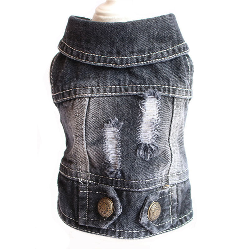 Designer Dog Clothes Small Dog Denim Jacket Coat