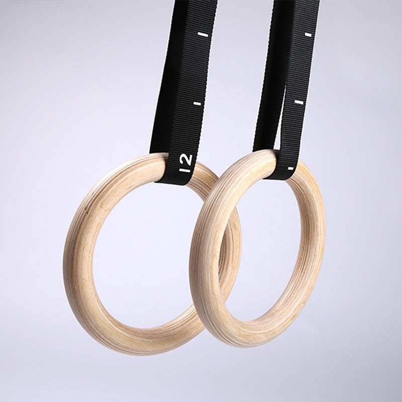 Wooden Fitness Pull-up Gymnastics Handle Ring