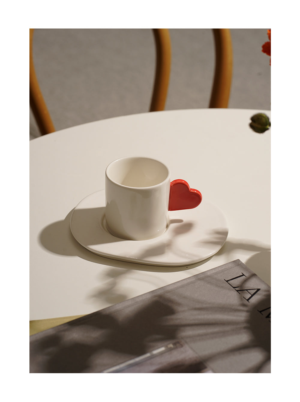 Heart Coffee Handmade Creative Cup And Saucer Set