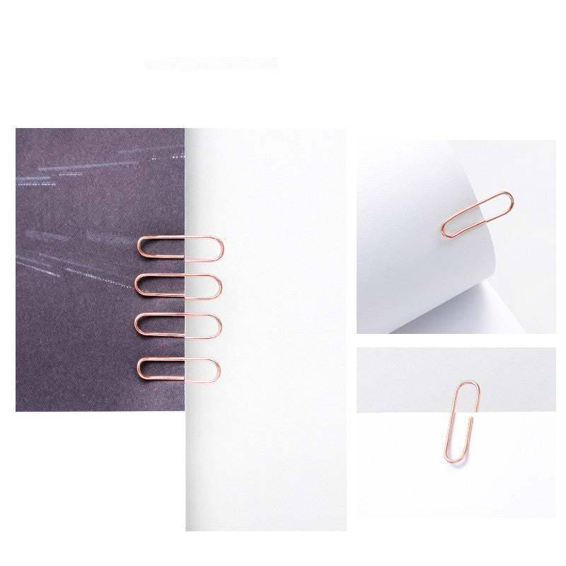 Cute Little Girly Heart Rose Gold Metal Paper Clip