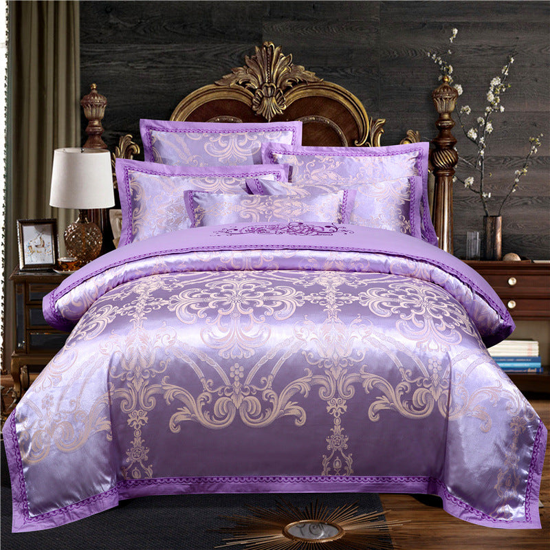 European Style Jacquard Cotton Embroidery Quilt Cover