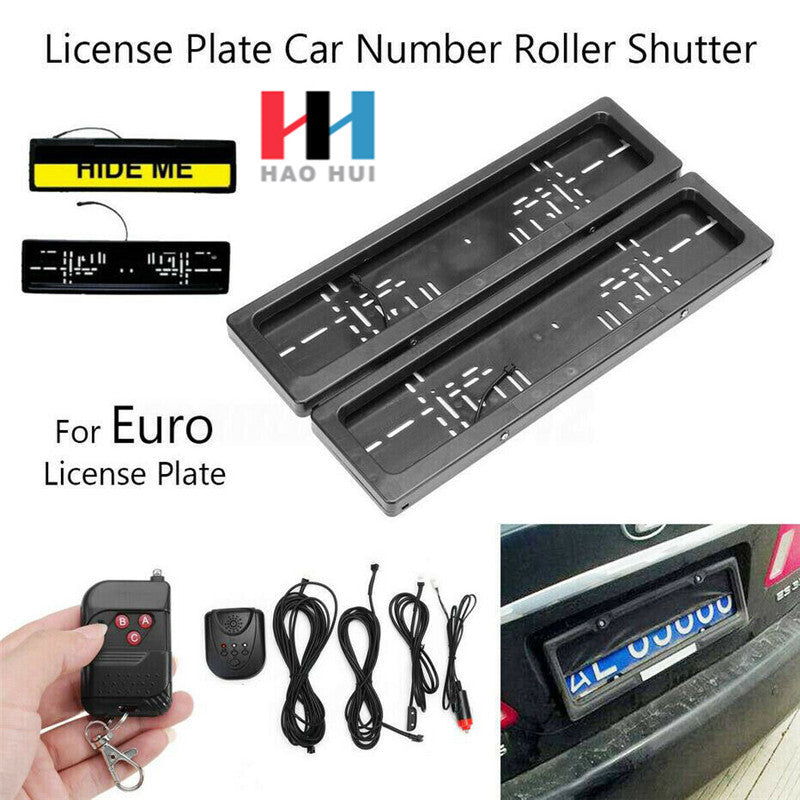 Front And Rear Double License Plate License Plate Number Roller Shutter Protection Cover Flop