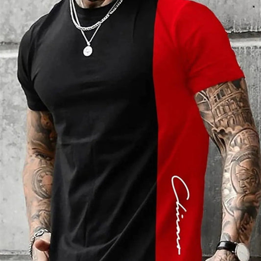 New Summer Short Sleeve Crew Neck Casual T-shirt Men's Clothing Fashion Tops