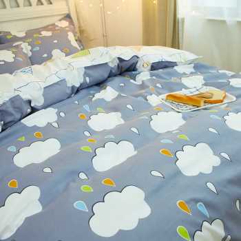 New Quilt Cover Simple Bed Sheet Cartoon Supplies Four-piece Set