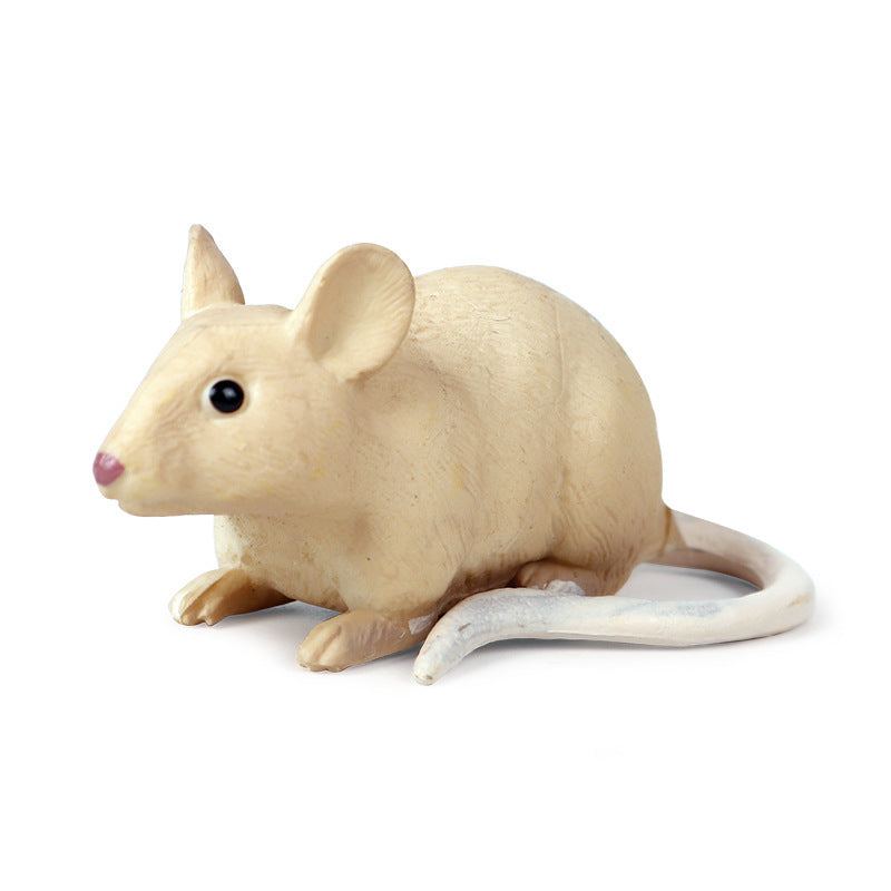 Solid Simulation Wild Animal Model Toy Mini Mouse Mouse Hamster Children's Early Education Doll Ornaments