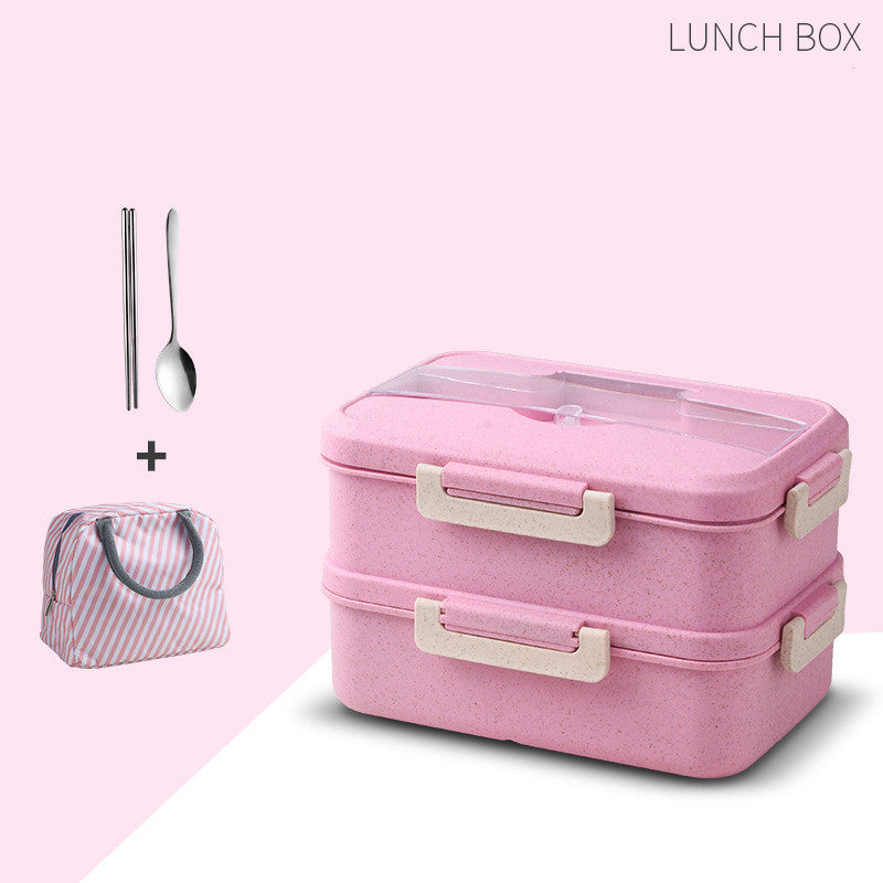 Portable Compartment Microwave Oven Heated Lunch Box